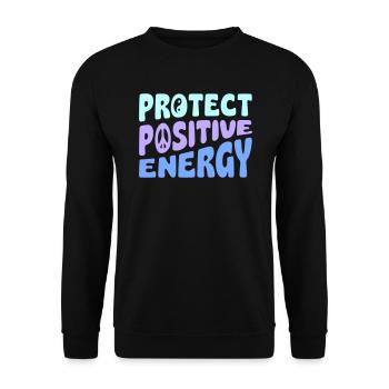 Protect Positive Energy - Unisex Pullover - Schwarz - Vorne - Alina (178cm) & Michal (187cm)