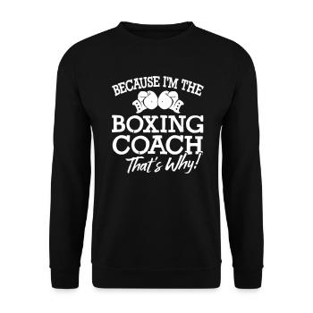 Boxing Coach - Unisex Sweatshirt - black - Front - Alina (178cm) & Michal (187cm)