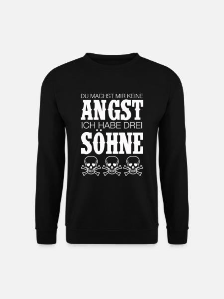 MUTTER VATER VON SÖHNEN MAMA PAPA SPRÜCHE GESCHENK - Unisex Pullover - Schwarz