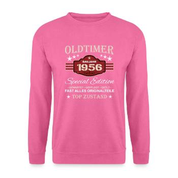 Oldtimer Baujahr 1956 Opa Vintage - Unisex Pullover - Pink - Vorne