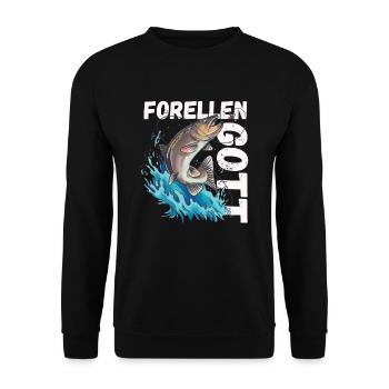 Forellen Gott - Unisex Pullover - Schwarz - Vorne - Alina (178cm) & Michal (187cm)