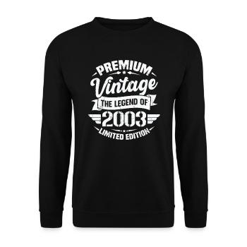 Vintage 2003 Édition Limitée - Sweat-shirt Unisexe - noir - Devant - Alina (178cm) & Michal (187cm)