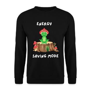 Lustiges Yoga Frosch Design - Unisex Pullover - Schwarz - Vorne - Alina (178cm) & Michal (187cm)