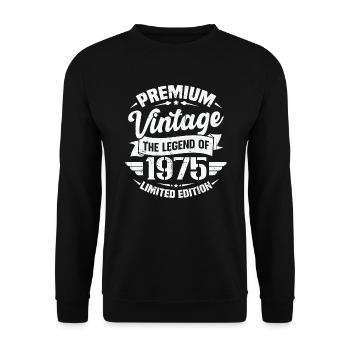 Vintage 1975 Édition Limitée - Sweat-shirt Unisexe - noir - Devant - Alina (178cm) & Michal (187cm)