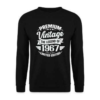Vintage 1967 Édition Limitée - Sweat-shirt Unisexe - noir - Devant - Alina (178cm) & Michal (187cm)