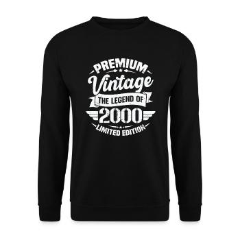Vintage 2000 Édition Limitée - Sweat-shirt Unisexe - noir - Devant - Alina (178cm) & Michal (187cm)