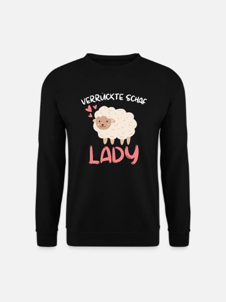 Frauen Bäuerin Bauernhof Tier Lady Geschenk Schaf - Unisex Pullover - Schwarz