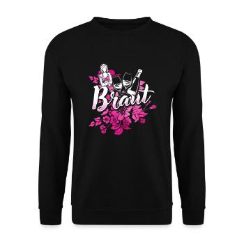 JGA, Hochzeit, Braut - Unisex Pullover - Schwarz - Vorne - Alina (178cm) & Michal (187cm)