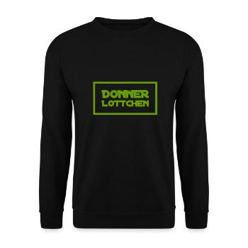 DONNERLOTTCHEN - Unisex Pullover - Schwarz - Vorne - Alina (178cm) & Michal (187cm)