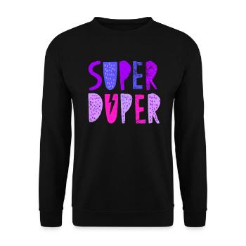Super duper - Sweat-shirt Unisexe - noir - Devant - Alina (178cm) & Michal (187cm)