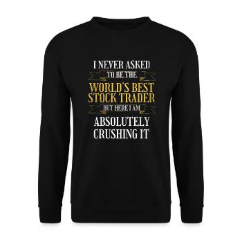 Meilleur négociant en actions au monde | Meilleur cadeau commerçant - Sweat-shirt Unisexe - noir - Devant - Alina (178cm) & Michal (187cm)