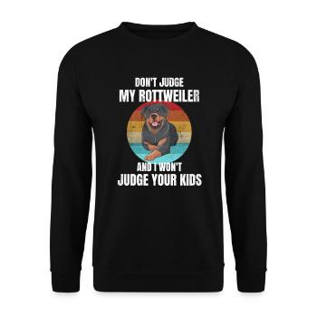 Propriétaire de Rottweiler | La vie sans enfants - Sweat-shirt Unisexe - noir - Devant - Alina (178cm) & Michal (187cm)