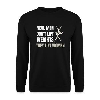 Les vrais hommes soulèvent les femmes | Danseur de ballet - Sweat-shirt Unisexe - noir - Devant - Alina (178cm) & Michal (187cm)