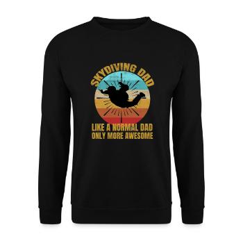 Papa Parachutisme Drôle Cadeau Papa - Sweat-shirt Unisexe - noir - Devant - Alina (178cm) & Michal (187cm)