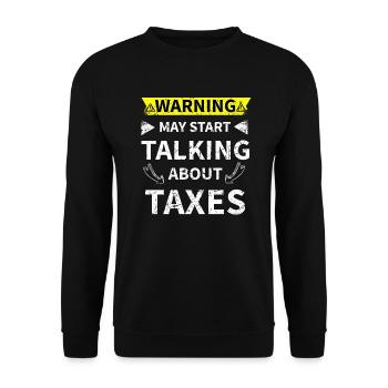 Taxe de donation comptable conseiller fiscal - Sweat-shirt Unisexe - noir - Devant - Alina (178cm) & Michal (187cm)