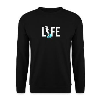 Water Skiing Is Life | Water Skiing Gifts - Unisex Sweatshirt - black - Front - Alina (178cm) & Michal (187cm)