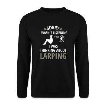 Live role-playing game Larping | Live-action role-playing game - Unisex Sweatshirt - black - Front - Alina (178cm) & Michal (187cm)