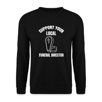 Cadeau Undertaker | pompes funèbres - Sweat-shirt Unisexe - noir - Devant - Alina (178cm) & Michal (187cm)