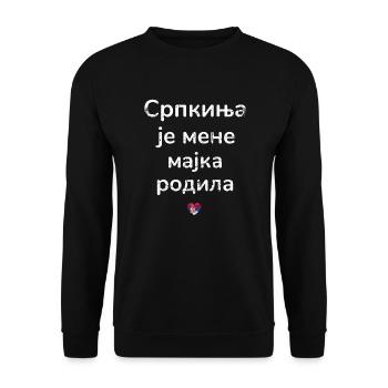Srbija Serbie Fier serbe | Mère serbe - Sweat-shirt Unisexe - noir - Devant - Alina (178cm) & Michal (187cm)