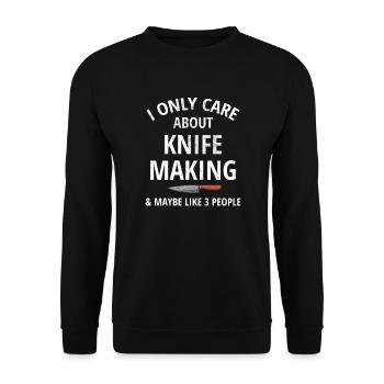 Coutellerie Coutellerie Coutellerie Fabrication de couteaux - Sweat-shirt Unisexe - noir - Devant - Alina (178cm) & Michal (187cm)