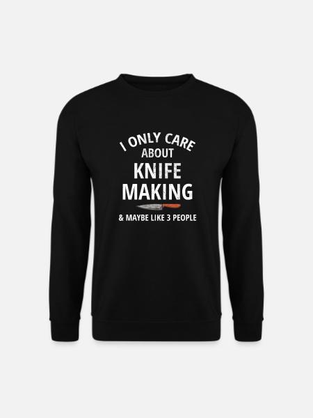 Messermacher Geschenk Messerschmied Messer Machen - Unisex Pullover - Schwarz