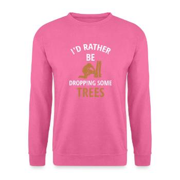 Cadeaux d'arboriste | Bûcheron grimpeur d'arbres - Sweat-shirt Unisexe - rose - Devant