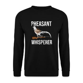 Pheasant Whisperer | Pheasant hunt Pheasant hunters - Unisex Sweatshirt - black - Front - Alina (178cm) & Michal (187cm)