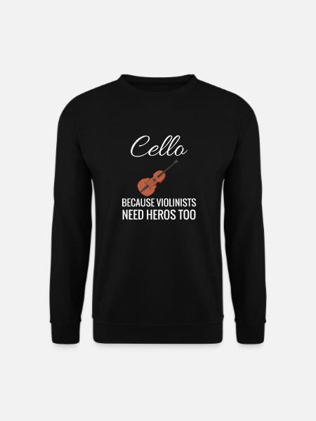 Cello Spieler Geschenke | Cello Orchester Cellist - Unisex Pullover - Schwarz