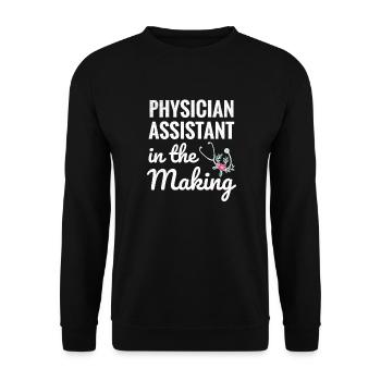 Arztassistentin Studentin Geschenk | PA-Studentin - Unisex Pullover - Schwarz - Vorne - Alina (178cm) & Michal (187cm)