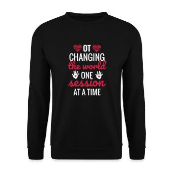 Occupational therapist gift | Occupational therapy therapist - Unisex Sweatshirt - black - Front - Alina (178cm) & Michal (187cm)