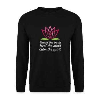Masseuse Idée cadeau Massage thérapeute massage - Sweat-shirt Unisexe - noir - Devant - Alina (178cm) & Michal (187cm)