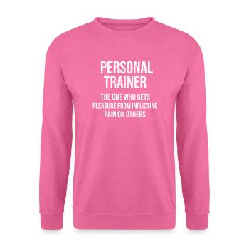 L’entraîneur personnel | Fitness Coach Fitness Trainer - Sweat-shirt Unisexe - rose - Devant