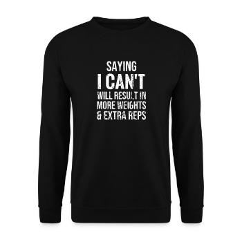 Personal Trainer Gift | Fitness Trainer Workout - Unisex Sweatshirt - black - Front - Alina (178cm) & Michal (187cm)