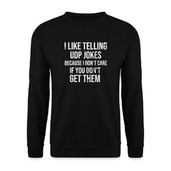 Network Engineer Gift | Network Technicians - Unisex Sweatshirt - black - Front - Alina (178cm) & Michal (187cm)