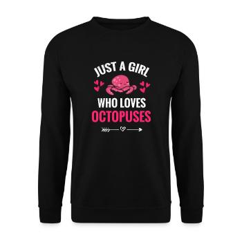 Octopus Gifts For Women | Octopus squid - Unisex Sweatshirt - black - Front - Alina (178cm) & Michal (187cm)