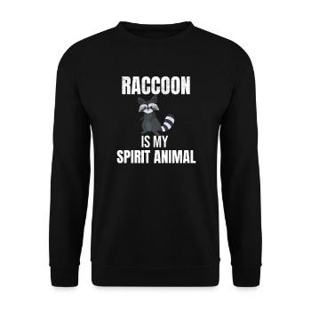 Cadeau de raton laveur amoureux du raton laveur - Sweat-shirt Unisexe - noir - Devant - Alina (178cm) & Michal (187cm)