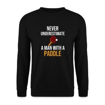 Table tennis player gift table tennis coach - Unisex Sweatshirt - black - Front - Alina (178cm) & Michal (187cm)