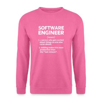 Software Engineer Software Engineer Technician - Unisex Sweatshirt - pink - Front