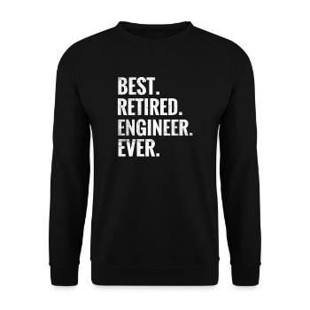 Engineer Retirement Gift Funny Retirement - Unisex Sweatshirt - black - Front - Alina (178cm) & Michal (187cm)