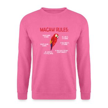 Ara Papagei Besitzer Papageienliebhaber Ara Vogel - Unisex Pullover - Pink - Vorne