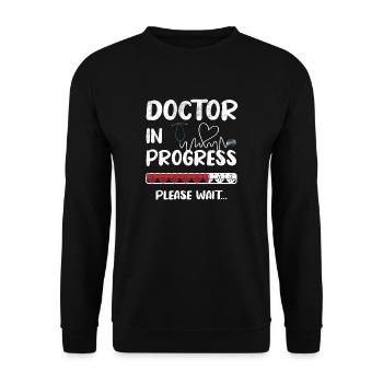 Étudiant en médecine Futur médecin Études de médecine - Sweat-shirt Unisexe - noir - Devant - Alina (178cm) & Michal (187cm)