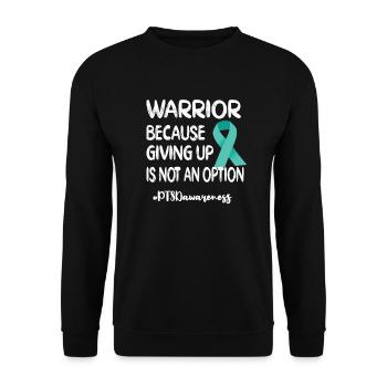 PTSD fighter | Post-traumatic stress disorder - Unisex Sweatshirt - black - Front - Alina (178cm) & Michal (187cm)