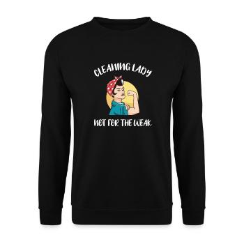 Femme de ménage Ménage - Sweat-shirt Unisexe - noir - Devant - Alina (178cm) & Michal (187cm)