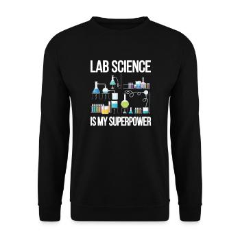 Technicien de laboratoire Technicien médical Technicien de laboratoire Tech de laboratoire - Sweat-shirt Unisexe - noir - Devant - Alina (178cm) & Michal (187cm)