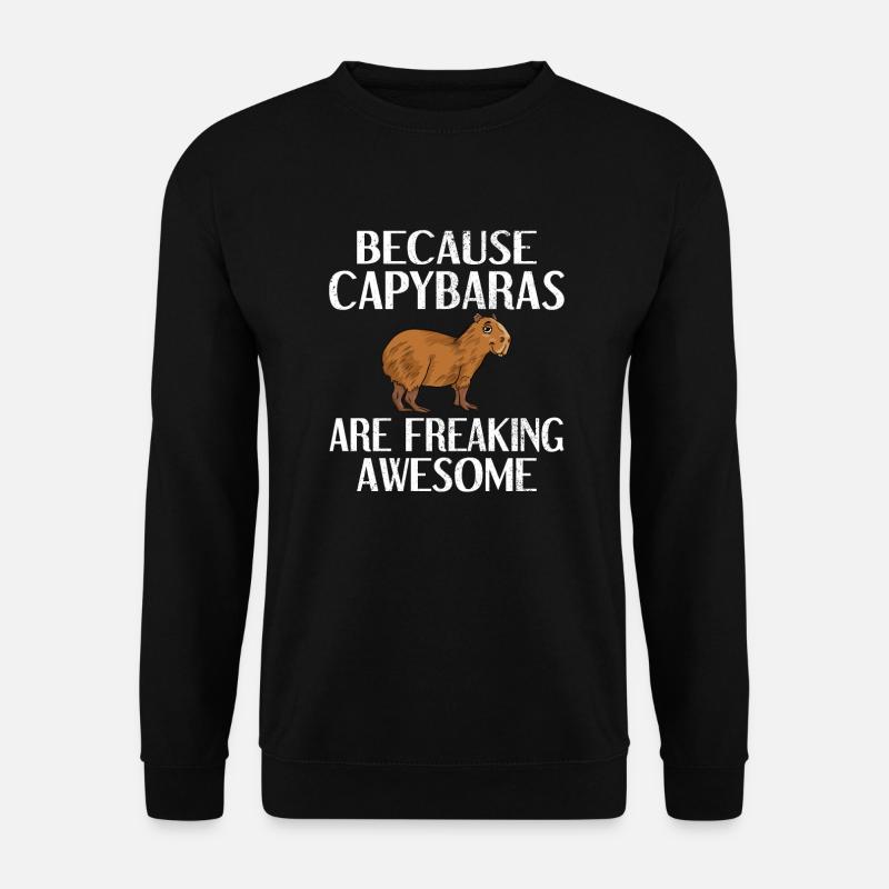Capybara Geschenk Wasserschwein Nagetier Carpincho - Unisex Pullover - Schwarz