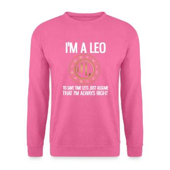 Lion horoscope signe du zodiaque Lion - Sweat-shirt Unisexe - rose - Devant