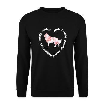 Longhair Collie Lover Collie Mama - Unisex Sweatshirt - black - Front - Alina (178cm) & Michal (187cm)
