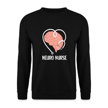 Neurology nurse neuro-nurse - Unisex Sweatshirt - black - Front - Alina (178cm) & Michal (187cm)