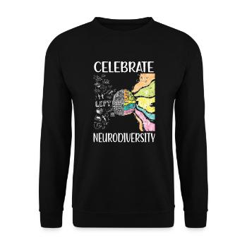 Neurodiversität Autismus ADHS Neurodiversity ASD - Unisex Pullover - Schwarz - Vorne - Alina (178cm) & Michal (187cm)