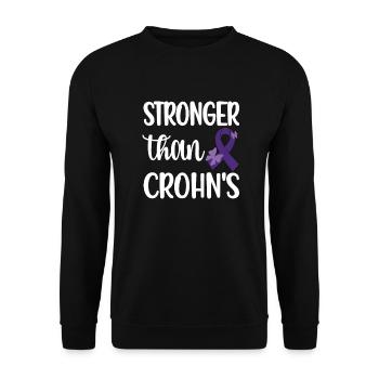 Crohn's disease fighter Crohn's disease consciousness - Unisex Sweatshirt - black - Front - Alina (178cm) & Michal (187cm)